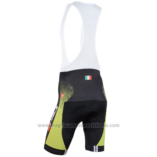 2015 Abbigliamento Ciclismo Castelli SIDI Nero e Verde Manica Corta e Salopette